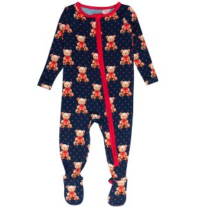 RuggedButts SoftSnooze Gender Inclusive Baby Holiday One Piece Footie Pajamas - 1 of 2