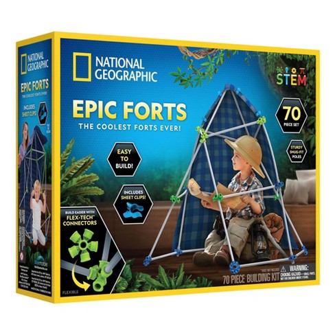 Fort Building Kit Construction Toy Tent Set Kids Hut Set Fortress