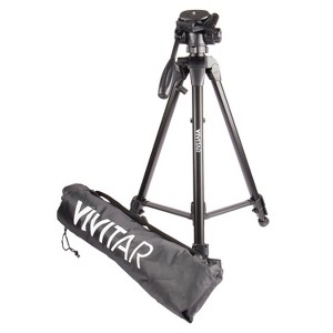 Vivitar® Professional Tripod with 3-Way Fluid Pan Head (62 In.) in Black - 1 of 4