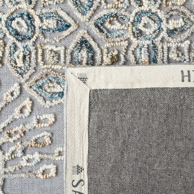 Hand-Tufted Grey and Beige Wool Rectangular Area Rug