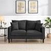 Lyngins 57 Inch Corduroy Sofa,Upholstered Loveseat Couch,Sofa Bed for Living Room,Bedroom - 2 of 4