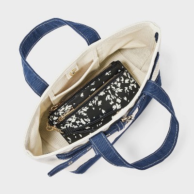 Сумки Universal Thread Canvas Mini Belted Tote Bag - Universal Thread™ Blue — фото 4