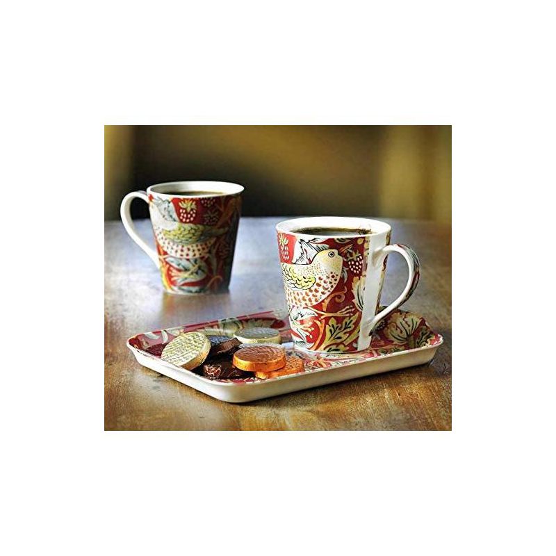 Pimpernel Morris and Co Strawberry Thief Red Melamine Sandwich Tray - 15.25" x 6.5", 4 of 6