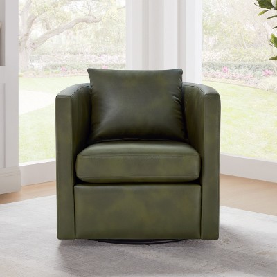 NicBex Performance Fabric Swivel Barrel Chair Modern 360-Degree Rotating Accent Chair for Living Room, Office, Lounge
