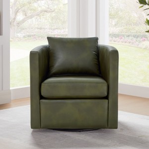NicBex Performance Fabric Swivel Barrel Chair Modern 360-Degree Rotating Accent Chair for Living Room, Office, Lounge - 1 of 4