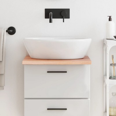 vidaXL Bathroom Countertop Light Brown 15.7 in.x23.6 in.x0.8 in. Treated Solid Wood