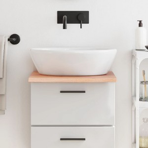 vidaXL Bathroom Countertop Light Brown 15.7 in.x23.6 in.x0.8 in. Treated Solid Wood - 1 of 4