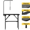 46 Inch Dog Grooming Table,Foldable Pet Grooming Tables at Home with Adjustable Arm,Nooses, Mesh Tray - 4 of 4