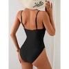 Eomenie One Piece Swimsuit for Women Cutout Monokini Sexy Bathing Suit Metal Swim Suit - 3 of 3