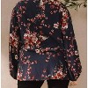 Women's Floral Print Balloon Sleeves Blouse - Plus - Oddi - 2 of 2