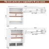 Aheaplus Washer and Dryer Storage Shelves with Hanging Rod, Laundry Cabinet with Shelves, Reversible Cabinet with Door & Shelf Tower - 3 of 4