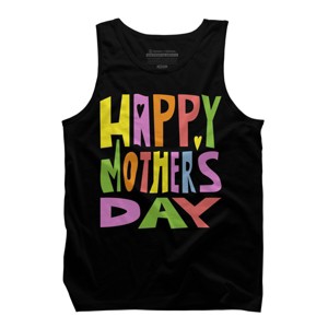 Men's Design By Humans Happy Mother's Day Colorful Text By Yunta Tank Top - 1 of 2