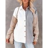 Clearlove Women's Color Block Corduroy Relaxed Shirt Jacket Oversized Button Front Casual Cover-Up - 3 of 4