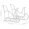 vidaXL Christmas Decoration Lighted Reindeer and Sleigh with LEDs Acrylic - Cold White - 16.9" x 4.3" x 21.7" (4 pcs) - 4 of 4