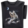 Collections Etc Howling Pair of Wolves Short Sleeve Graphic Tee - 2 of 4