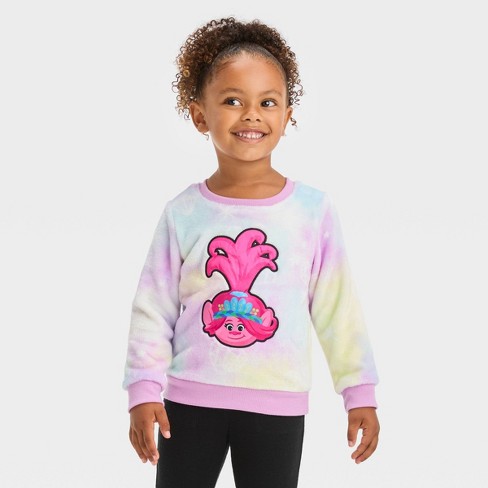 Toddler Girls' Trolls Fleece Pullover Sweatshirt : Target