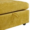 Chenille Upholstered Sectional Sofa, Modern 2-Seat Couch with Right Armrest, Ottoman, Solid Wood & Hardware Feet, Easy Assembly - 4 of 4