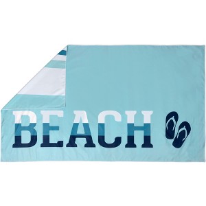 Pavilion Gift Company- Beach - 32" x 63" Beach Towel Outdoors Beach Waterfront Oceanside Vibrant Portable Beach Lover Gift Summer Accessory - 1 of 4