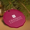 Chapman University Primary Logo Porcelain Scalloped Holiday Christmas Tree Ornament  2.8" (7.1 cm) - 4 of 4