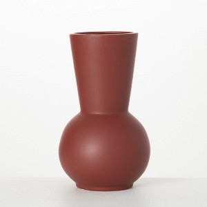 Sullivans 12" Modern Matte Umber Gourd Vase, Ceramic - 1 of 4