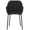 vidaXL Dining Chairs 2 pcs Black Fabric and Faux Leather - 4 of 4