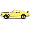 1969 Ford Mustang Boss 302 Bright Yellow with Black Hood and Stripes "Barrett-Jackson" 15 1/64 Diecast Model Cars by Greenlight - 3 of 4