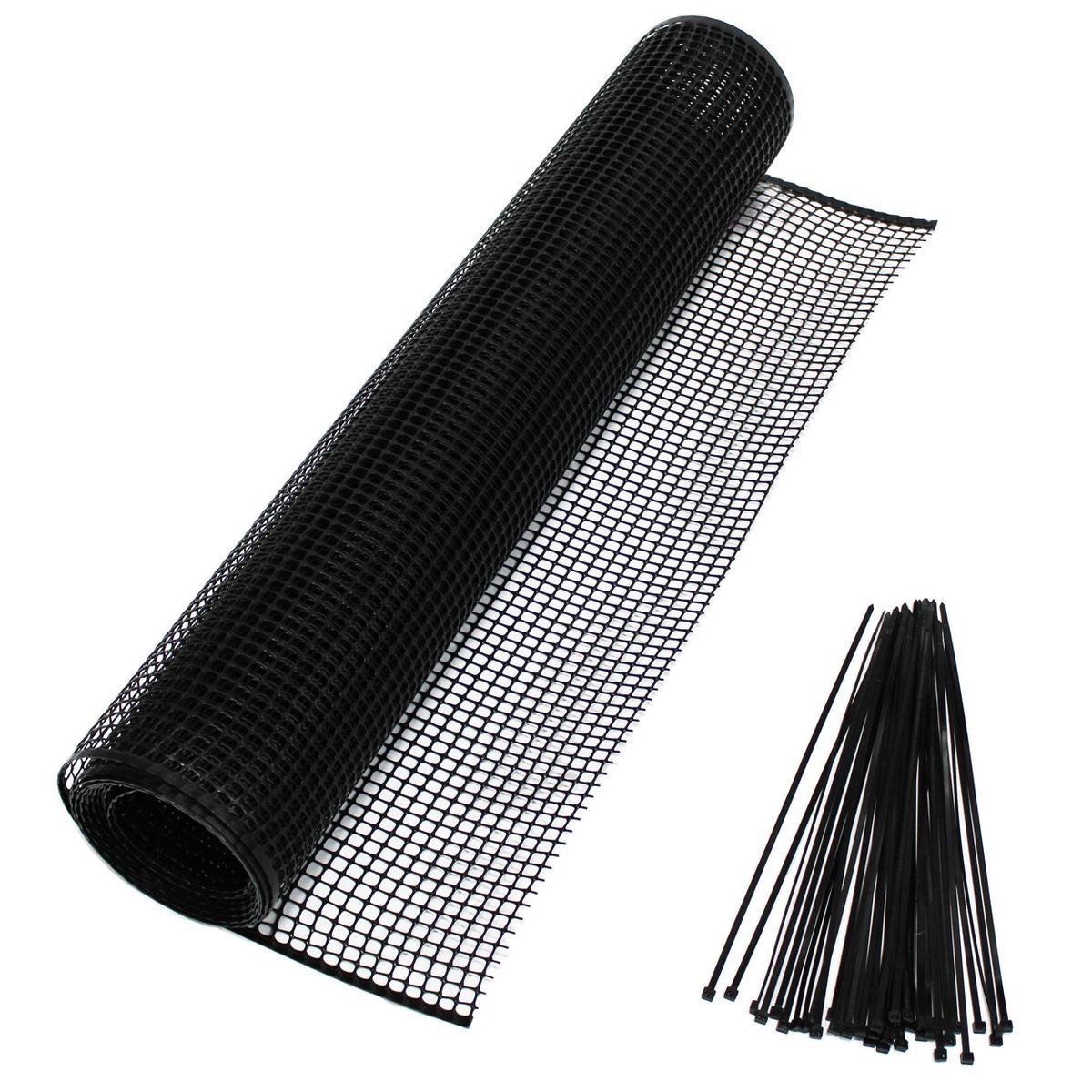 Cardinal Gates DSHD15 Heavy-Duty Outdoor Deck Netting - Plastic Balcony Netting for Pets & Kids - Black - thumbnail 2