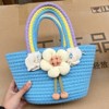 Paaaawaters Cotton Rope Woven Cloud Bag - Handheld Woven Bag, Daily Versatile Rainbow Bag, Cotton Rope Bag, Gift Woven Bag - 2 of 4