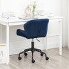 PDTEND Velvet Tufted 360° Swivel Office Chair with Adjustable Height - 4 of 4