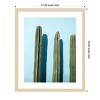 Amanti Art Oaxaca Cacti on Light Blue by Raisa Zwart Wood Framed Wall Art Print - 3 of 4