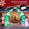 Karl Home 15FT Lighted Christmas Inflatable Tree Arch with Santa and Snowman - 4 of 4