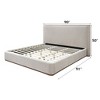 TiramisuBest Gray Fabric Eastern King Bed, 91x90x50 inches, 185 lbs, No Box Spring - 2 of 4