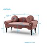 NicBex 54 Inch Velvet Loveseat Sofa with Nailhead Trim Modern Upholstered 2 Seater Couch with Wood Legs for Living Room,Apartment - 3 of 4