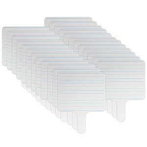 Flipside Products Rectangular Lined Dry Erase Answer Paddle, Class Pack of 24 - 1 of 4