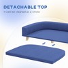 SKYONE Elevated Dog Sofa Bed with Removable Washable Cushion - Plush Pet Couch for Large Dogs/Cats, - 4 of 4