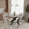 LeisureMod Ravenna 6-Piece Dining Set - 63" Rectangular MDF Wood Dining Table, 5 Leather Dining Chairs - 2 of 4