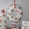 Northlight Plush Peppermint and Candy Canes Christmas Wreath Decoration - 13" - Unlit - 2 of 4