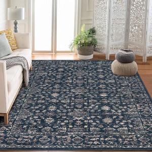 COZONY Floral Vintage Area Rug, Machine Washable Non-Slip Carpet for Living Room and Bedroom - 1 of 4