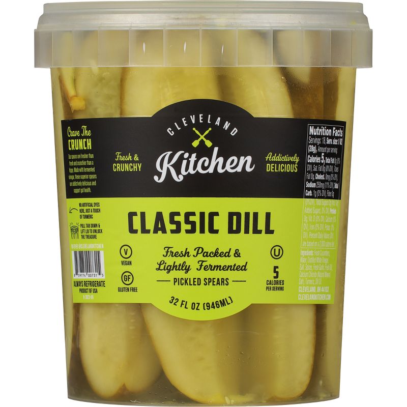 Cleveland Kitchen Classic Dill Pickle Spears - 32oz, 1 of 5