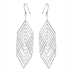 Latice Dangle Earrings for Women Silver Plated by Ginger Lyne Collection - 1 of 2