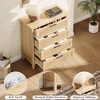 35.4 Inch Fluted Dresser with 4 Drawers, Tall Storage Cabinet for Bedroom, Living Room, Closet, Hallway - 3 of 4