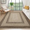 Washable Modern Geometric Bordered Area Rugs for Bedroom Living Room, Soft Non Slip Floor Carpet for Office - 3 of 4