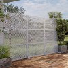 PexFix 72 in. x 47 in. Outdoor Privacy Rectangle Screen Galvanized Steel Panel Divider in White - 3 of 4