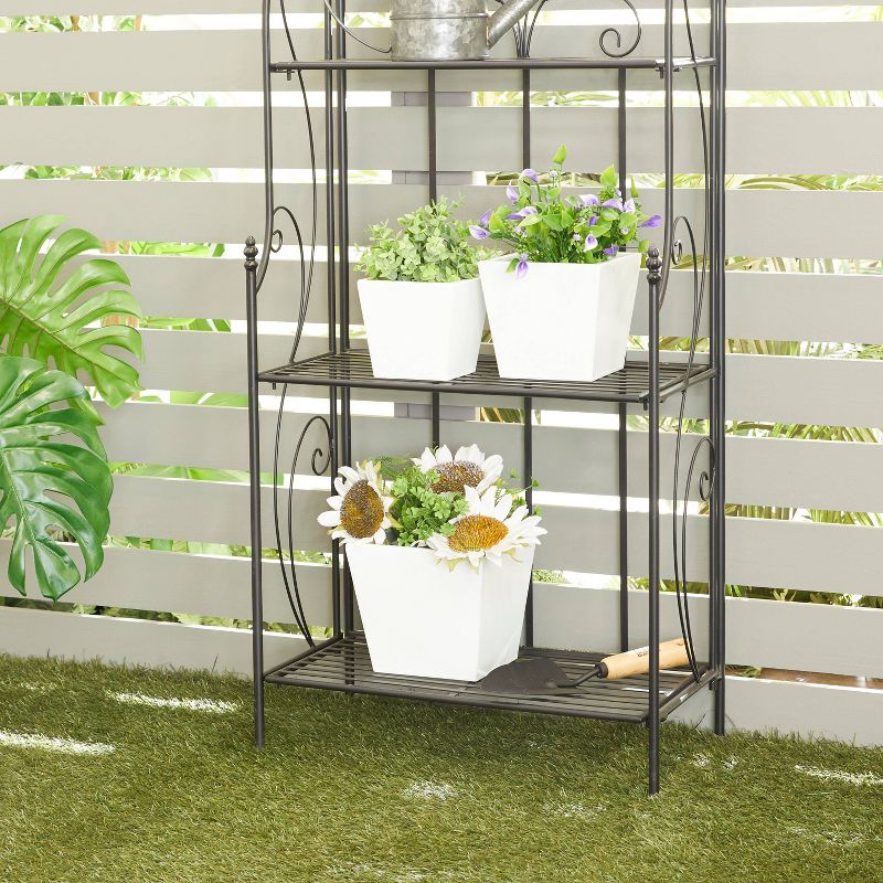 Planters 3pc Modern Novelty Metal Pots White - CosmoLiving by Cosmopolitan: Indoor/Outdoor, Weather-Resistant, Minimalist Design, 3 of 9