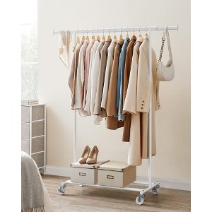 LEDREM Heavy Duty Clothes Rack, Clothing Rack for Hanging Clothes, Portable Garment Rack with Wheels and Extendable Hanging Rod - 1 of 4