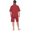 Ashford & Brooks Mens Woven Short Sleeve Pajama Shorts Set - 4 of 4