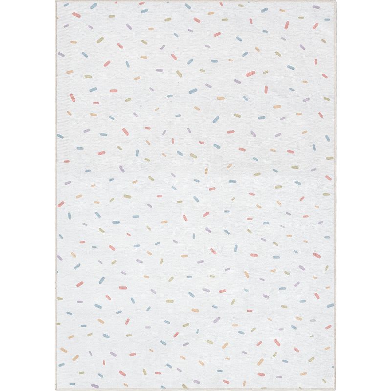 Well Woven Rainbow Sprinkles Apollo Kids Collection Multi Color Area Rug, 1 of 10
