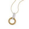 Ross-Simons 0.25 ct. t.w. Diamond Mesh Circle Pendant Necklace in 18kt 2-Tone Gold Size 18 - 4 of 4