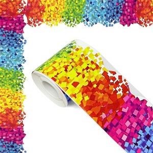 Wrapables 60 Feet Bulletin Board Border Trim Stickers, Confetti - 1 of 4