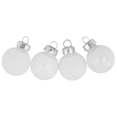 White Shiny and Matte Glass Christmas Ball Ornaments Set